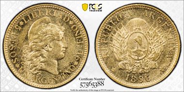 1896 Argent KM-31  Au AU55