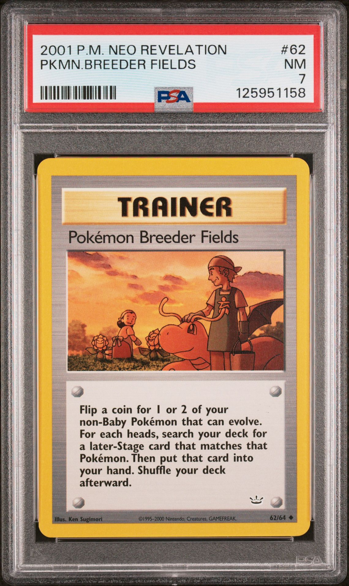 2001 Pokemon POKEMON NEO REVELATION #62 Pkmn.Breeder Fields front