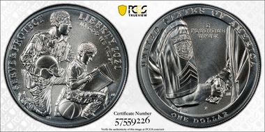 2021-P $1 Nat'l Law Enforcement Mem. MS70