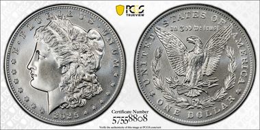 2025 $1 Morgan Dollar First Strike MS70