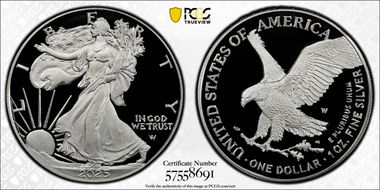 2025-W $1 Silver Eagle PR70DCAM