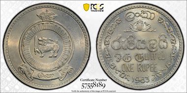1963 Rupee KM-133 MS65