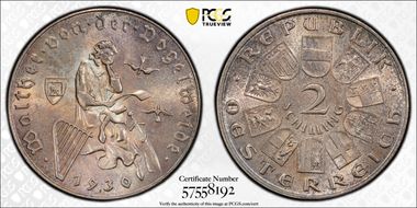 1930 2 Sch Vogelweide KM-2845  Ag MS66