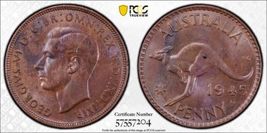 1945 Y. (p) 1D MS63BN