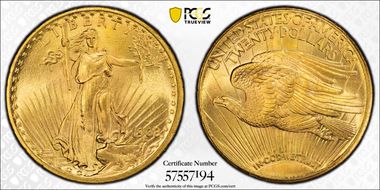 1908-S $20 MS67