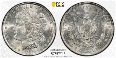 1886 $1 MS62