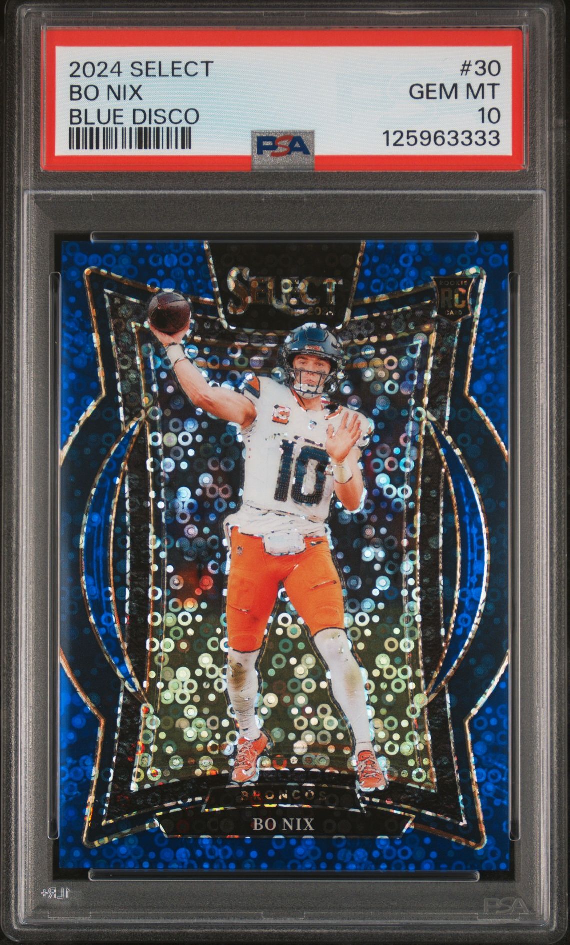 2024 Panini Select BLUE PRIZM #30 Bo Nix front