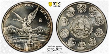 2003-Mo Onza Libertad Ag MS69