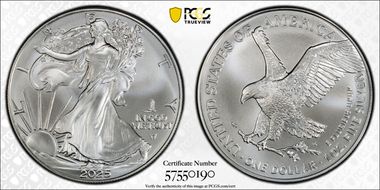 2025-(P) $1 Silver Eagle with Eagle Privy Struck at Philadelphia MS69