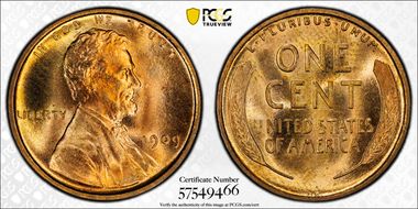 1909 VDB 1C MS66RD