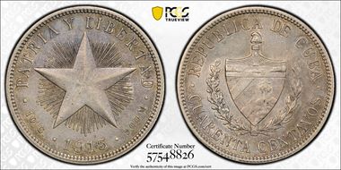 1915 40C Low Relief AU55