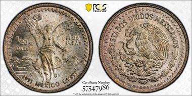 1991-Mo 1/20 oz Libertad Ag MS67
