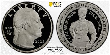 2025-S 25C Ida B. Wells Silver PR70DCAM