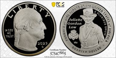 2025-S 25C Juliette Gordon Low Silver PR70DCAM