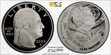 2025-S 25C Dr. Vera Rubin Silver PR70DCAM