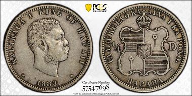 1883 25C Hawaii XF40