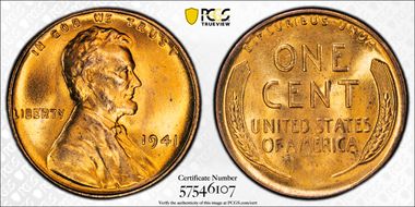 1941 1C Doubled Die Obverse MS66+ RD