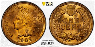 1902 1C MS66RD