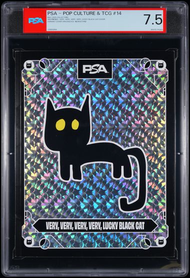 COLLECTORS PSA MAGAZINE – POP CULTURE & TCG #14 MAY 2025 VEEFRIENDS/VERY, VERY, VERY, VERY, LUCKY BLACK CAT CRACKED ICE VARIANT PSA 7.5