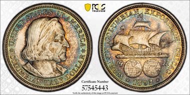 1892 50C Columbian MS66