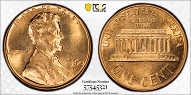 1960-D 1C Large Date MS67RD