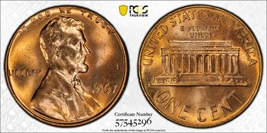1967 1C MS67RD