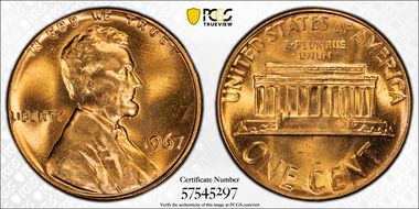 1967 1C MS67+ RD