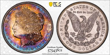 1878 7TF $1 Reverse of 1878 MS64