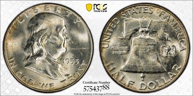 1953-D 50C MS64FBL