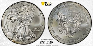 2015 $1 Silver Eagle MS66