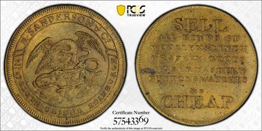 (c.1790) Tk 1/2D DH-55 Lothian, Sanderson's Brass AU58