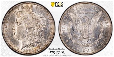 1879-S $1 VAM 46, Rev. of '78 AU55