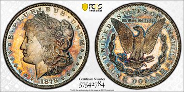 1878 7/8TF $1 Strong MS63