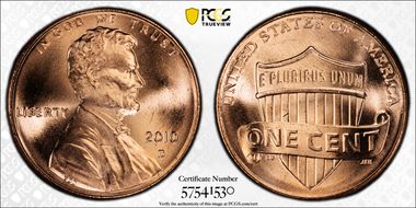 2010-D 1C Shield MS67+ RD