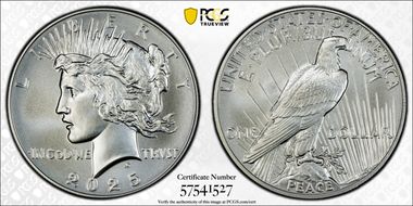 2025 $1 Peace Dollar First Strike MS69