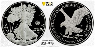 2025-W $1 Silver Eagle w/ U.S. Army Privy 250th Anniversary First Strike PR69DCAM