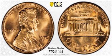 1970-S 1C Large Date MS67RD