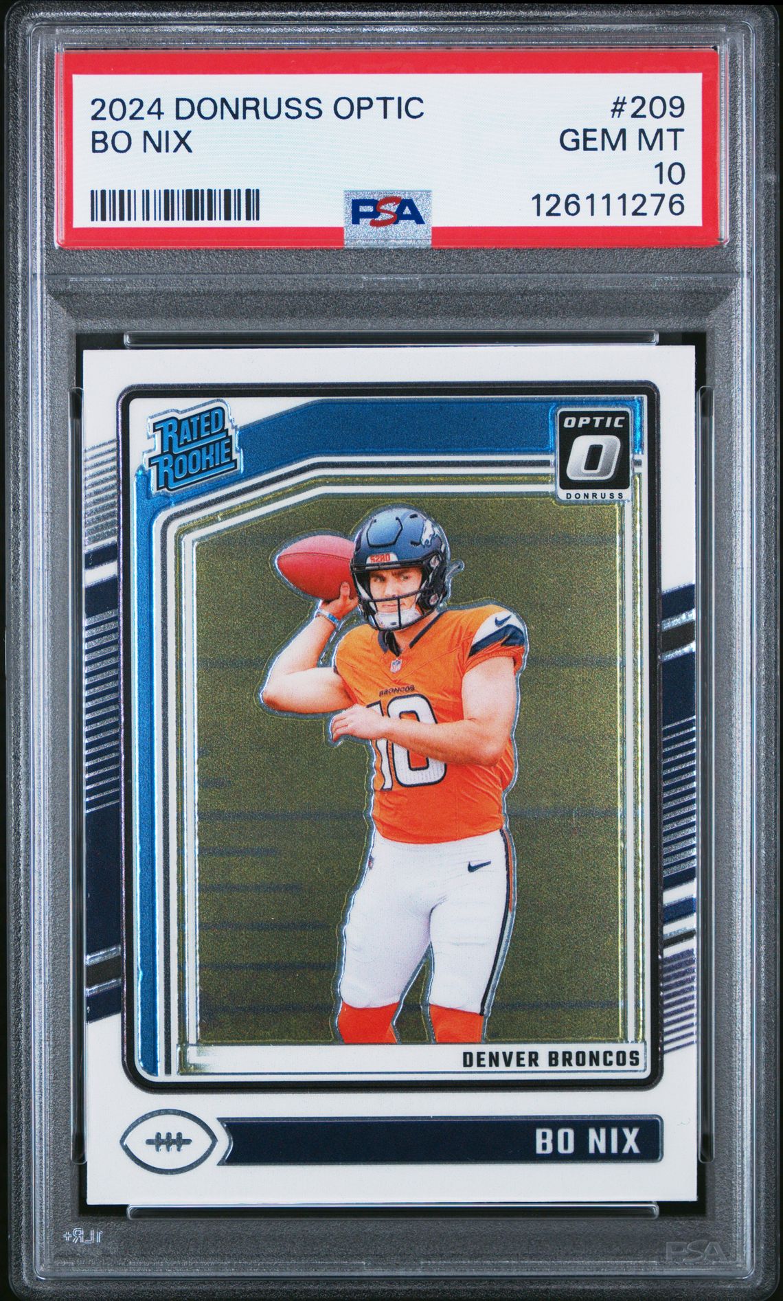 2024 Panini PANINI DONRUSS OPTIC PURPLE SHOCK #209 Bo Nix front