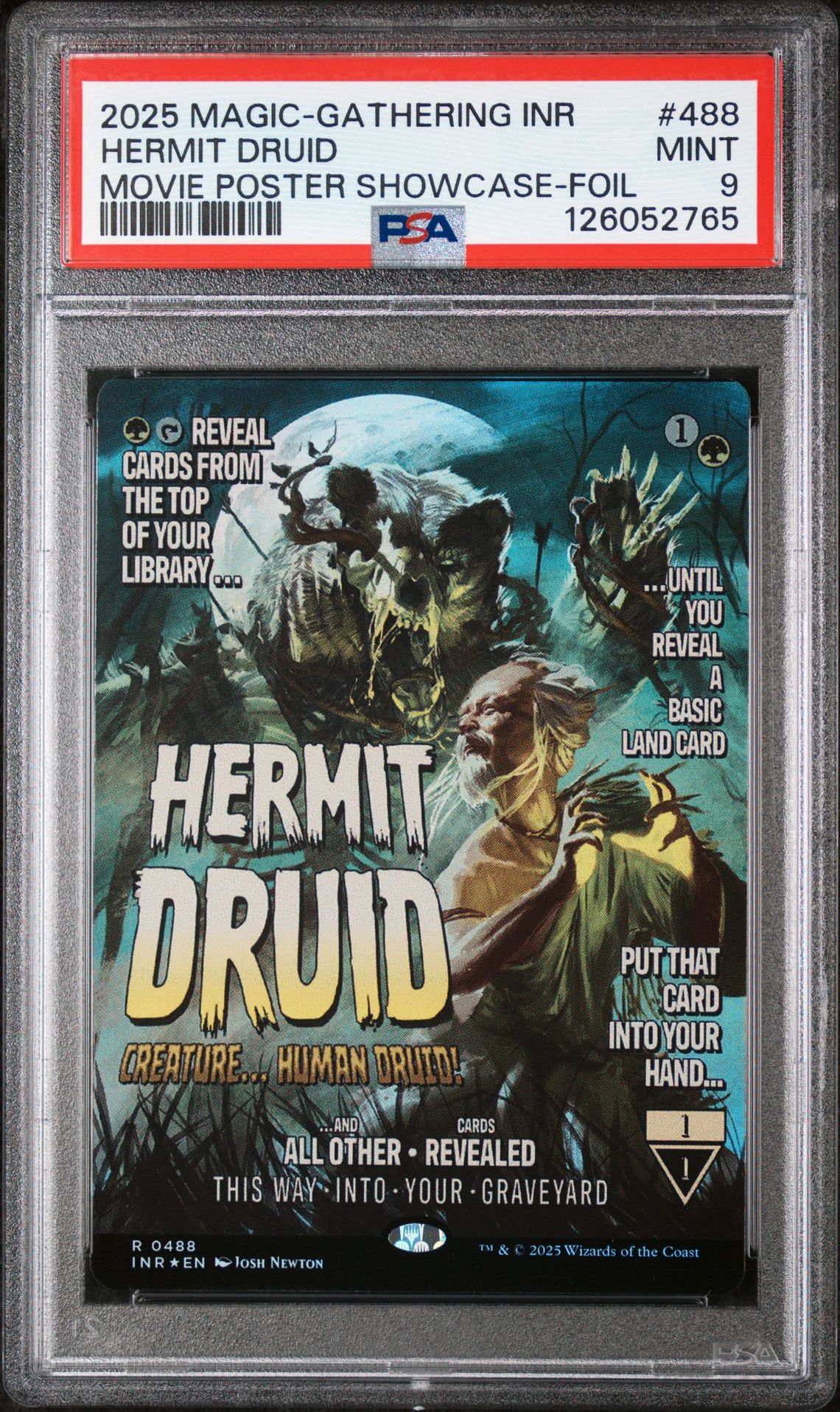 2025 MTG MAGIC THE GATHERING INNISTRAD REMASTERED MOVIE POSTER SHOWCASE-FOIL #0488 Hermit Druid front