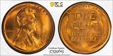 1954 1C MS67RD