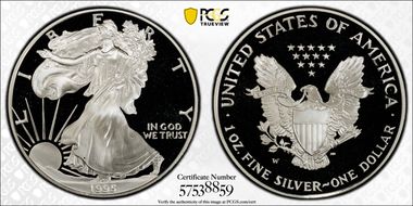 1995-W $1 Silver Eagle PR69DCAM