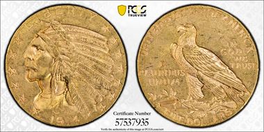 1914-D $5 MS63