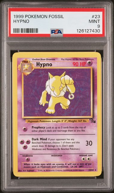 1999 Pokemon Fossil #23 Hypno front