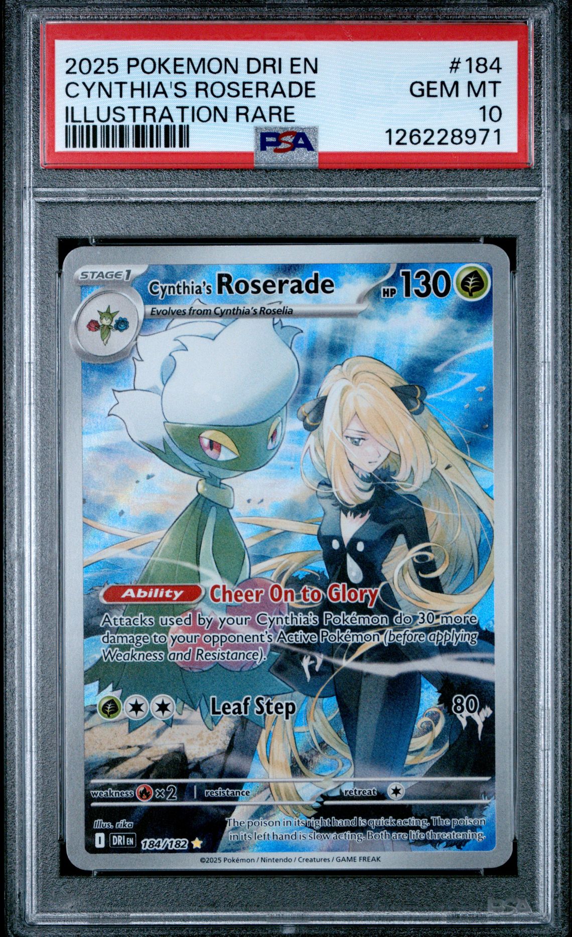 2025 Pokemon POKEMON DRI EN-DESTINED RIVALS ILLUSTRATION RARE #184 Cynthia's Roserade front