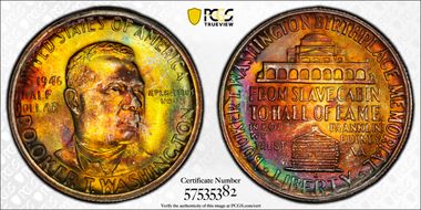 1946-S 50C Booker T. Washington MS68+ 