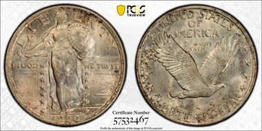 1920 25C Clashed Dies FS-401 MS65