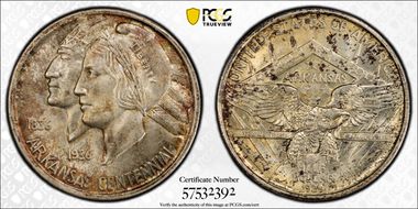 1939-S 50C Arkansas MS67+