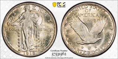 1918-D 25C MS66FH