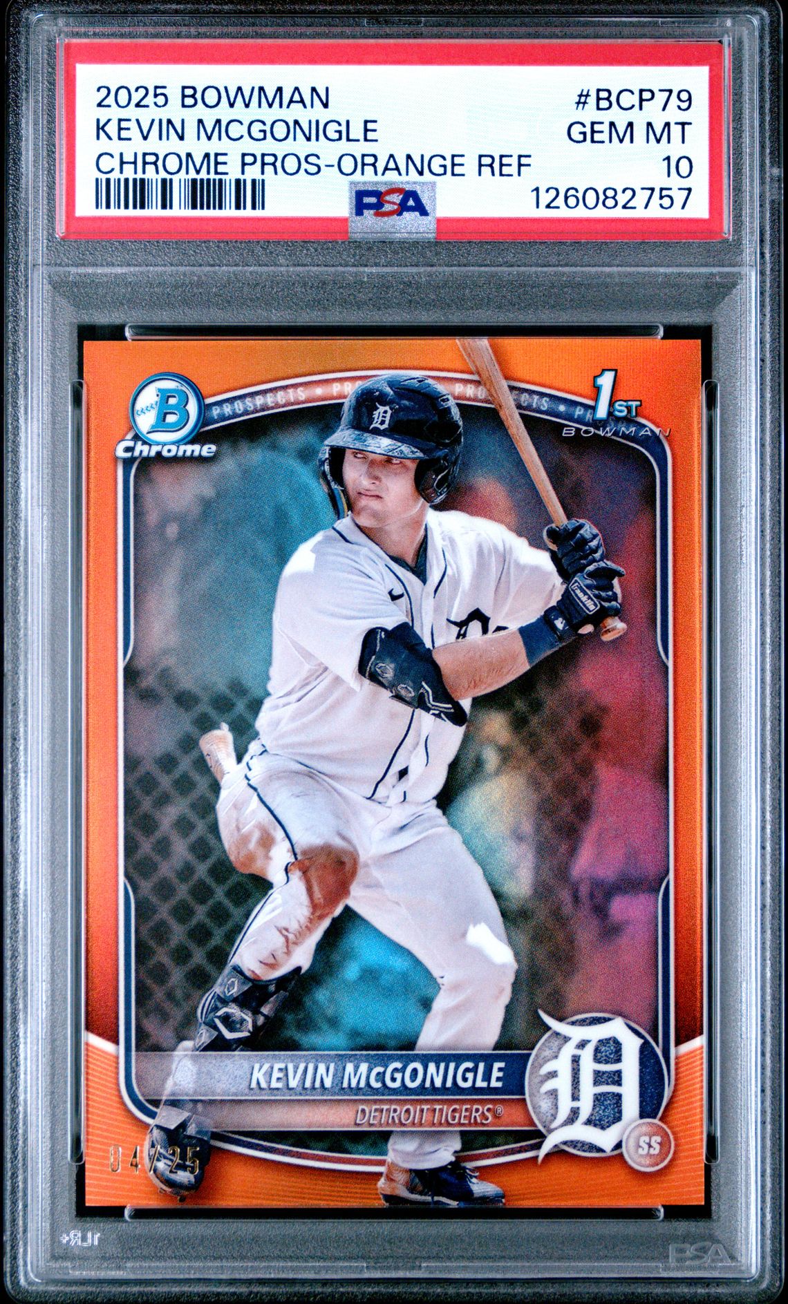 2025 Bowman Orange #BCP79 Kevin Mcgonigle front