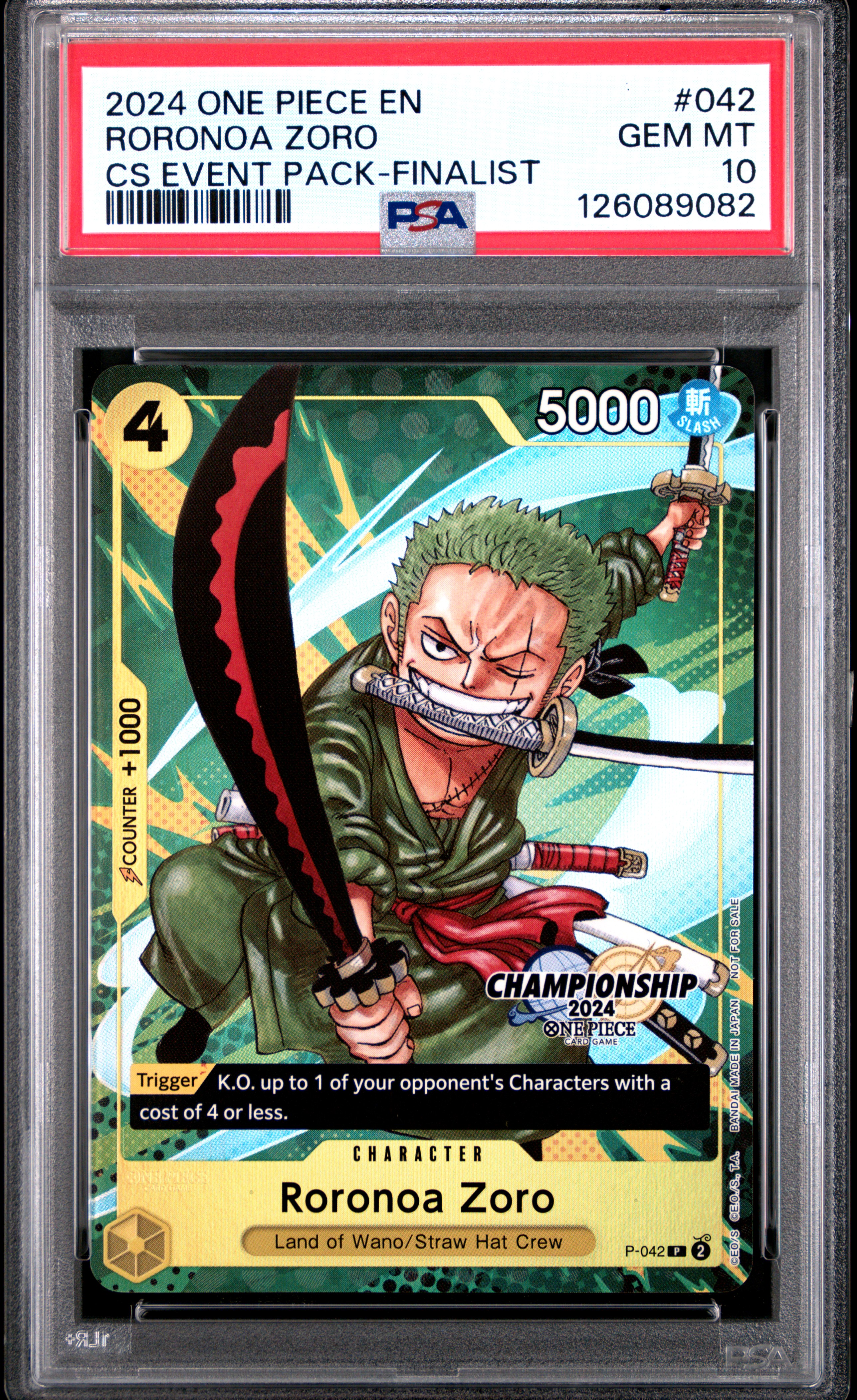 mcsnipeoptcg's 2024 One Piece Championship 2024 Event Pack Roronoa